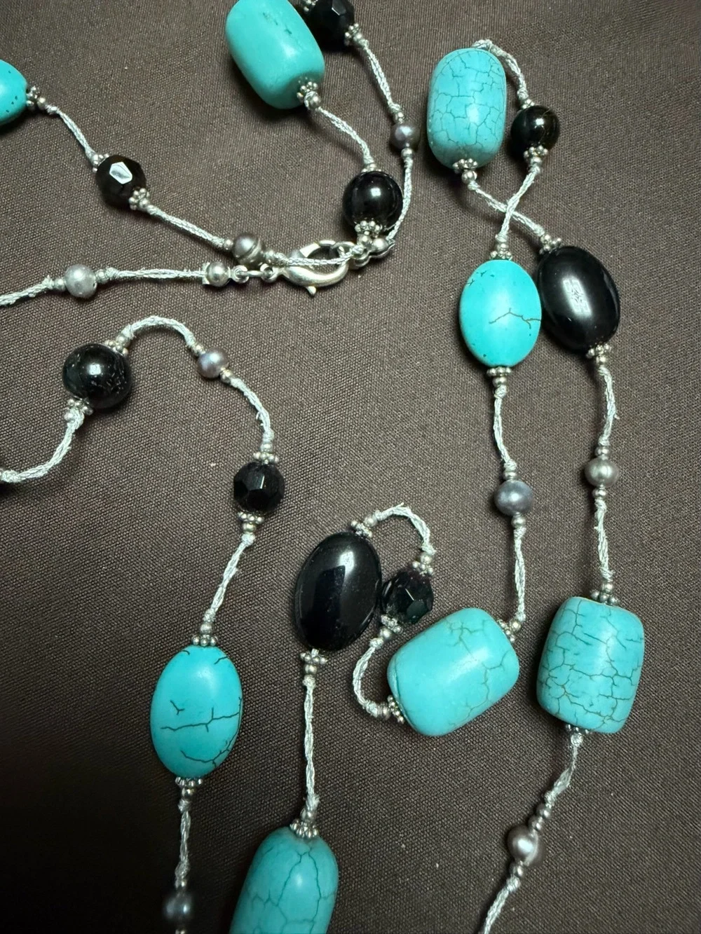 Park Lane Tropics Necklace Genuine Turquoise Retired 48” $98